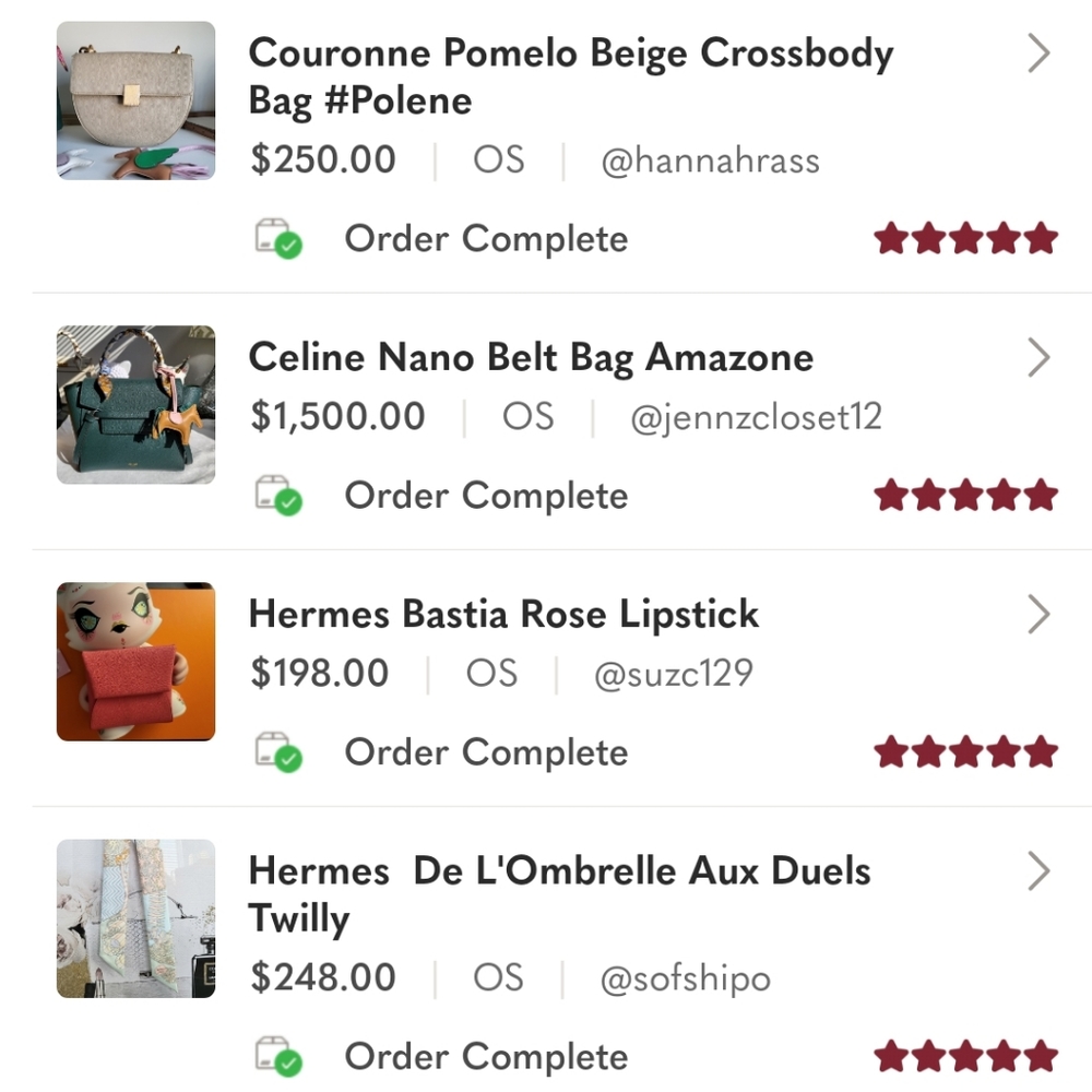 Feedback/Confirmed Purchases